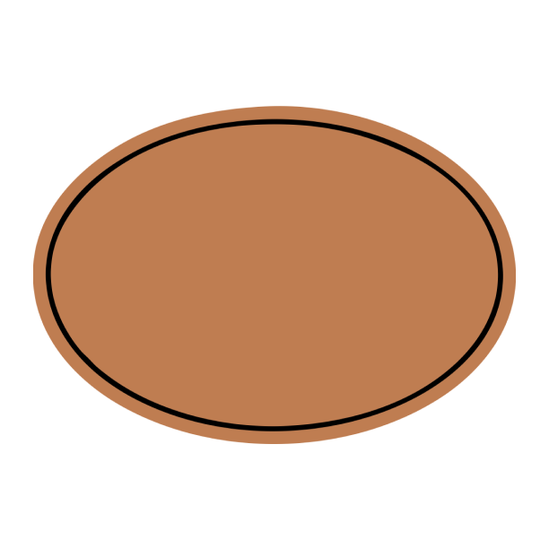 Faux Leather Patch Oval