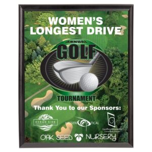 Women's Longest Drive Gold Dye Sublimated Plaque
